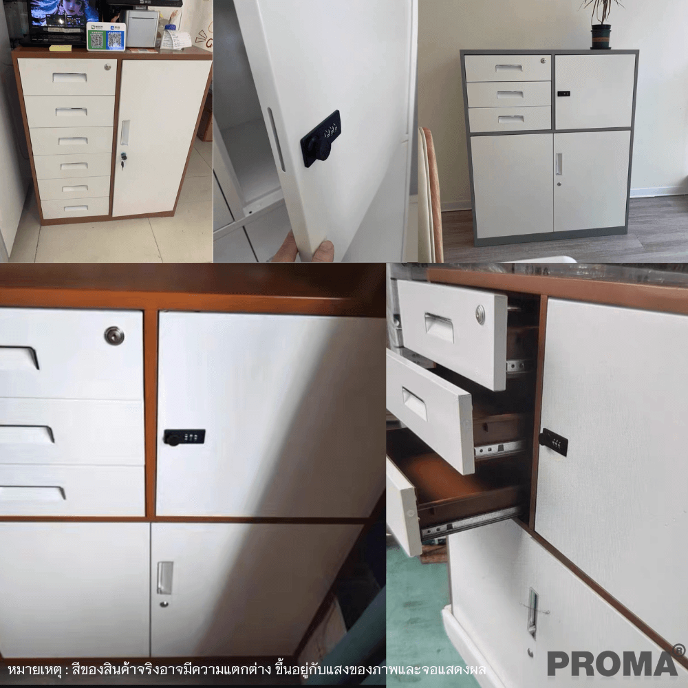 [PRE-ORDER] ตู้เก็บเอกสารสำนักงาน อเนกประสงค์ PROMA-OF09-B สีดำ_5